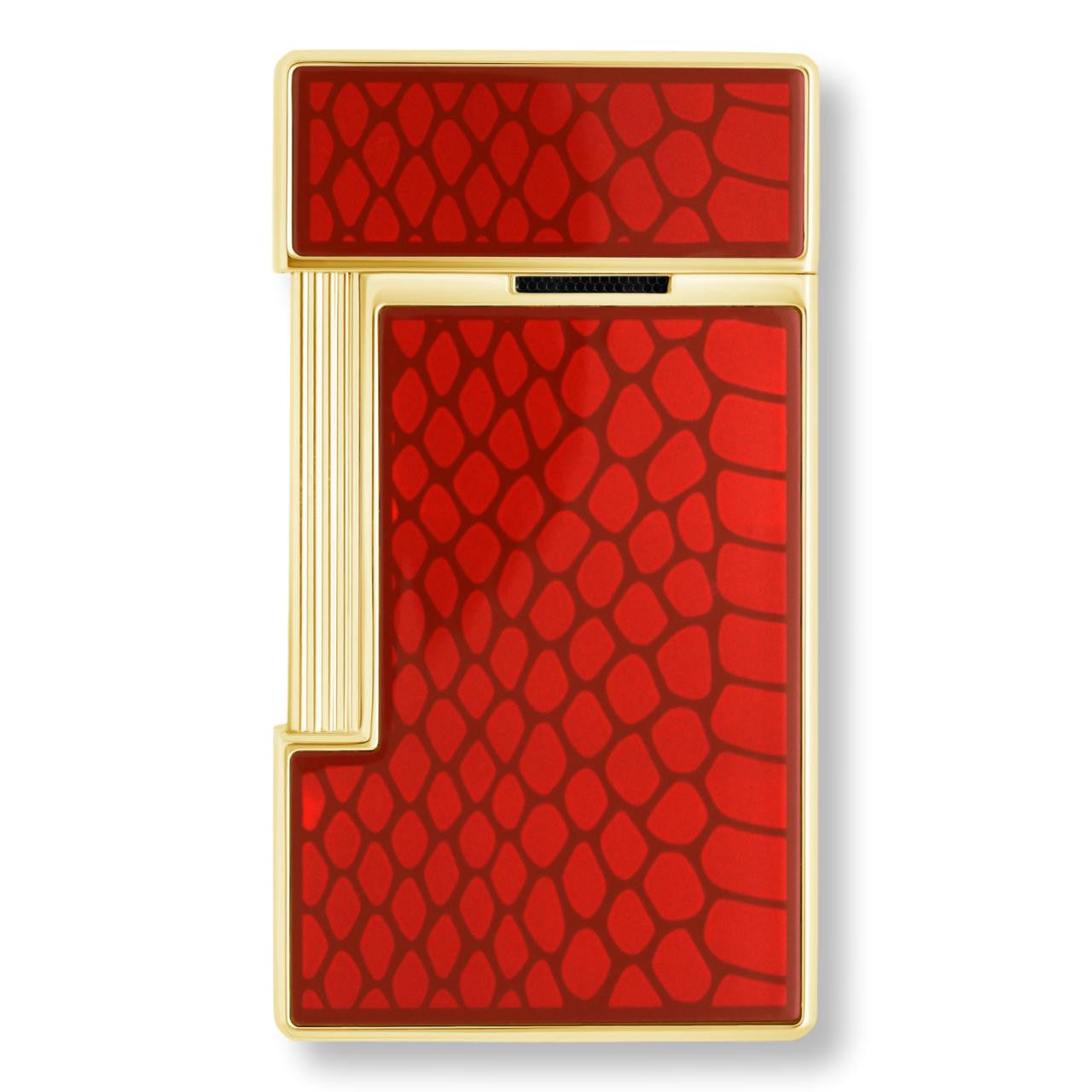 S.T. Dupont Year of the Snake Slimmy Flat Torch Flame Cigar Lighters - Red - Back Side