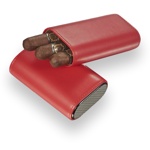 Visol Burgos Leather 3-Finger Cigar Cases