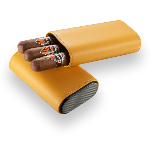 Visol Burgos Leather 3-Finger Cigar Cases