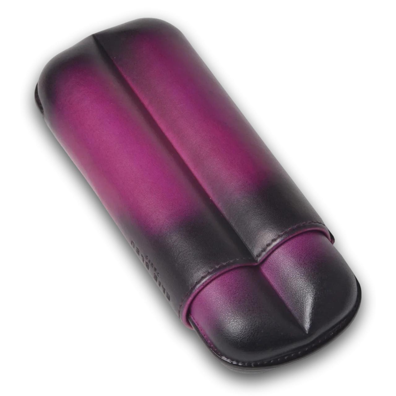 Elie Bleu Patina Leather 2-Finger Soft Cigar Cases