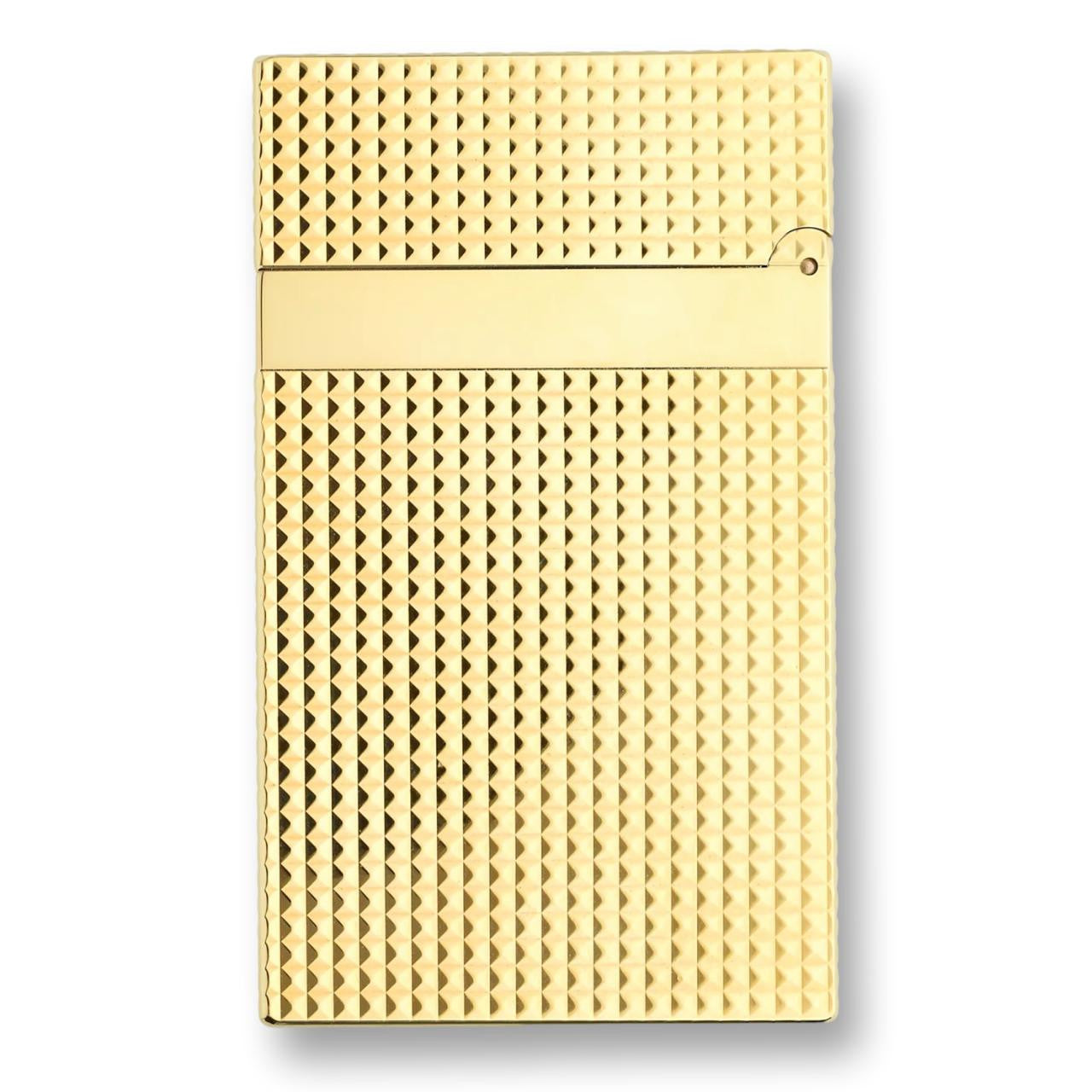 S.T. Dupont Line 2 Double Soft Flame Cigar Lighter - Diamond Head Gold - Backside