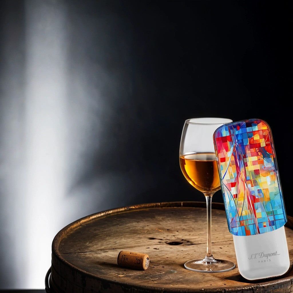 S.T. Dupont Graff'ty Leather and Chrome Metal 2-Finger Hard Cigar Case - Lifestyle