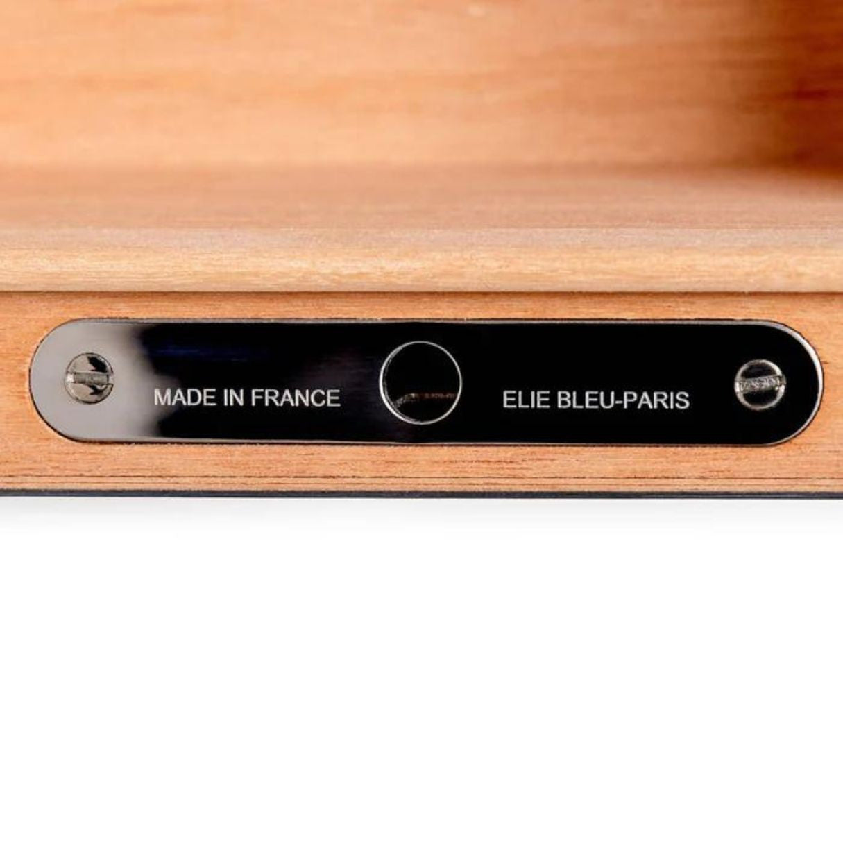 Elie Bleu Carbon Fiber 75-110 Cigar Humidor - Classic Collection - Interior - Plate Details