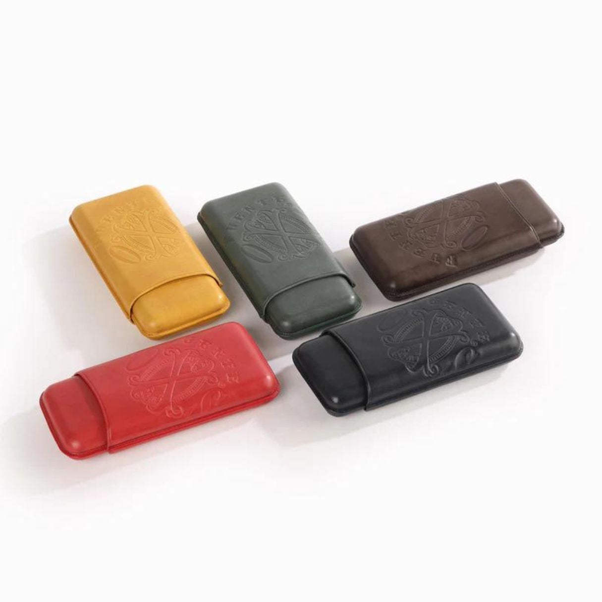 OpusX Society Spanish Nobuk Leather 3-Finger Soft Cigar Cases - Collection