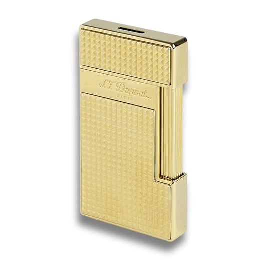 S.T. Dupont Slimmy Torch Flame Single Jet Cigar Lighter - Diamond Head Gold - Main Image