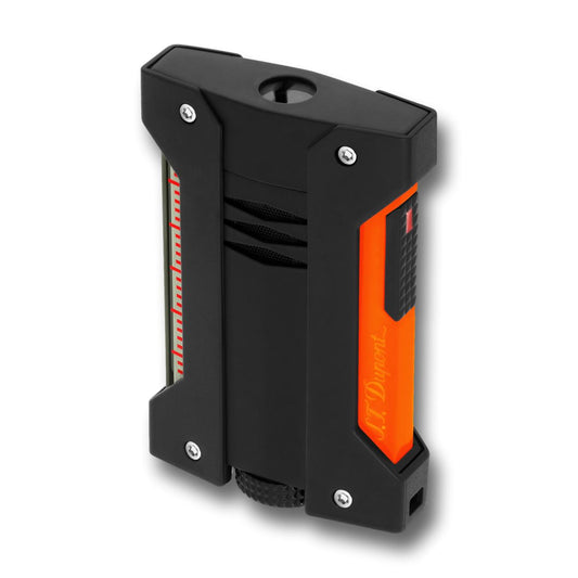 S.T. Dupont Fluo Defi Extreme Torch Flame Single Jet Cigar Lighter - Orange - Main Image -Left Facing