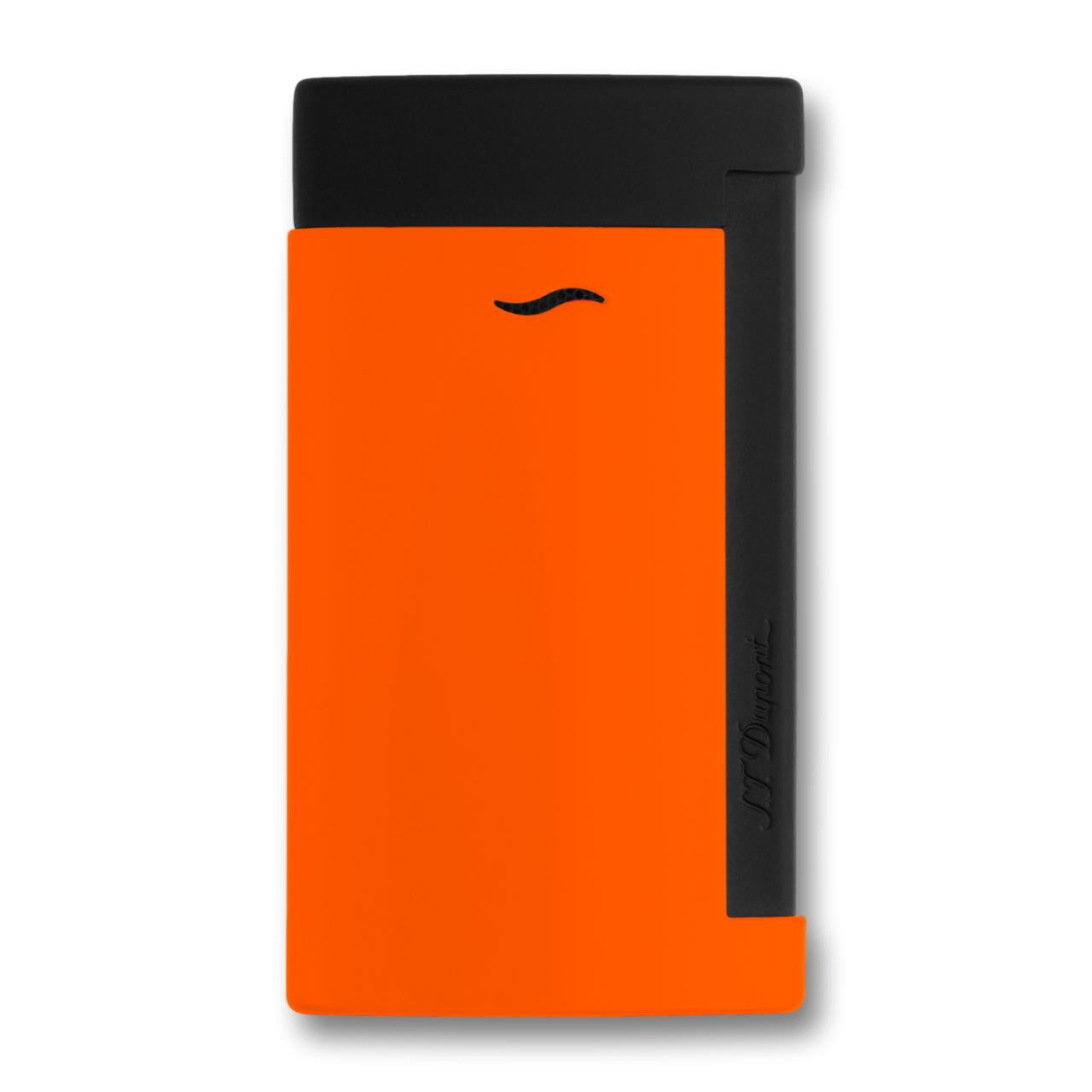 S.T. Dupont Fluo Slim 7 Flat Torch Flame Cigar Lighter - Orange - Front