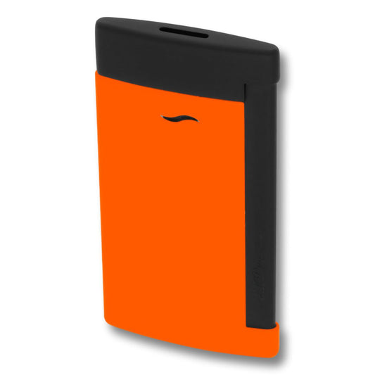 S.T. Dupont Fluo Slim 7 Flat Torch Flame Cigar Lighter - Orange - Main Image - Left Facing
