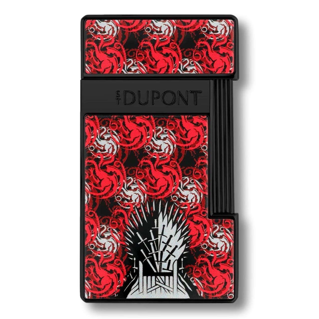 S.T. Dupont Game of Thrones Targaryen Slimmy Torch Flame Single Jet Cigar Lighter - Front Side