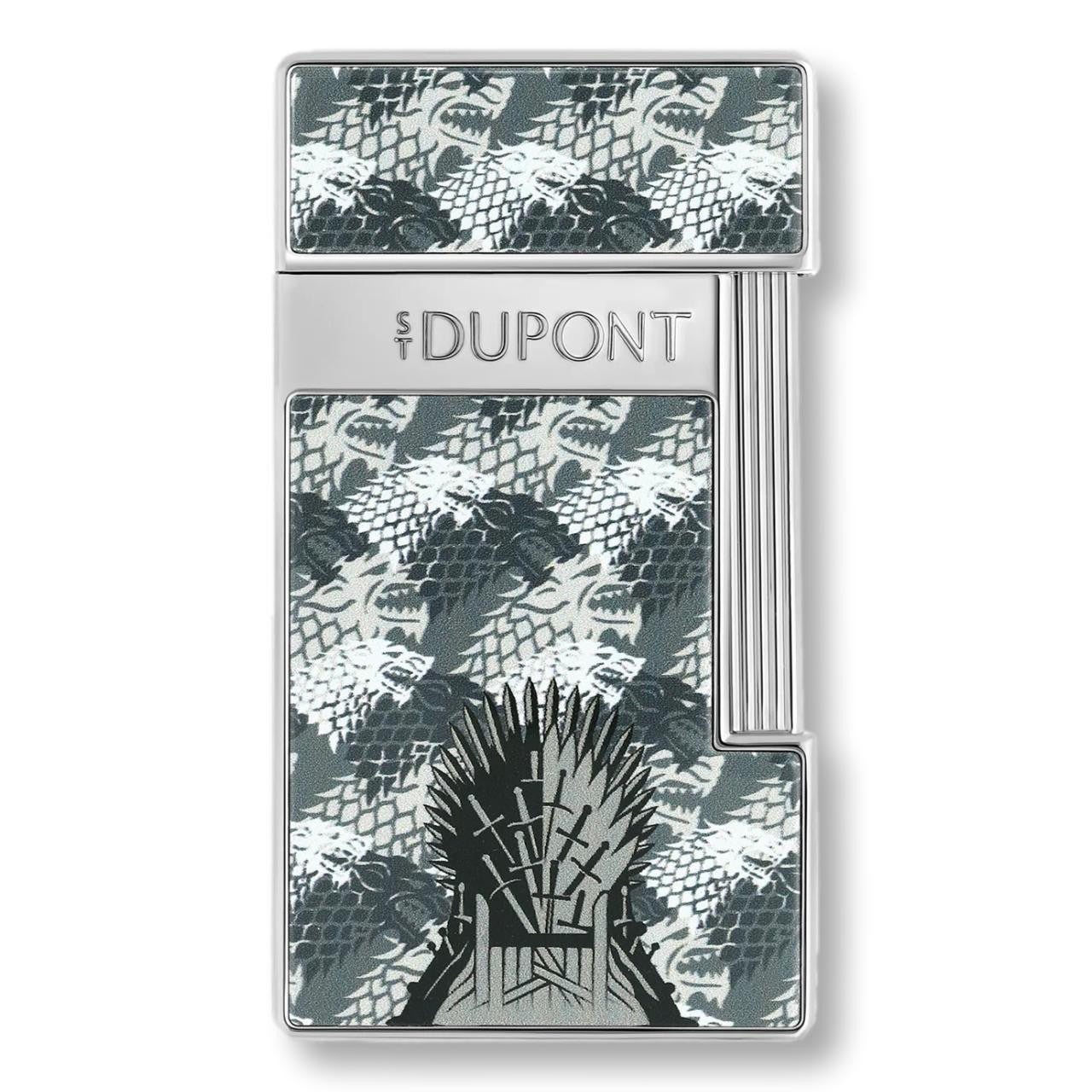 S.T. Dupont Game of Thrones Stark Slimmy Torch Flame Single Jet Cigar Lighter - Front Side
