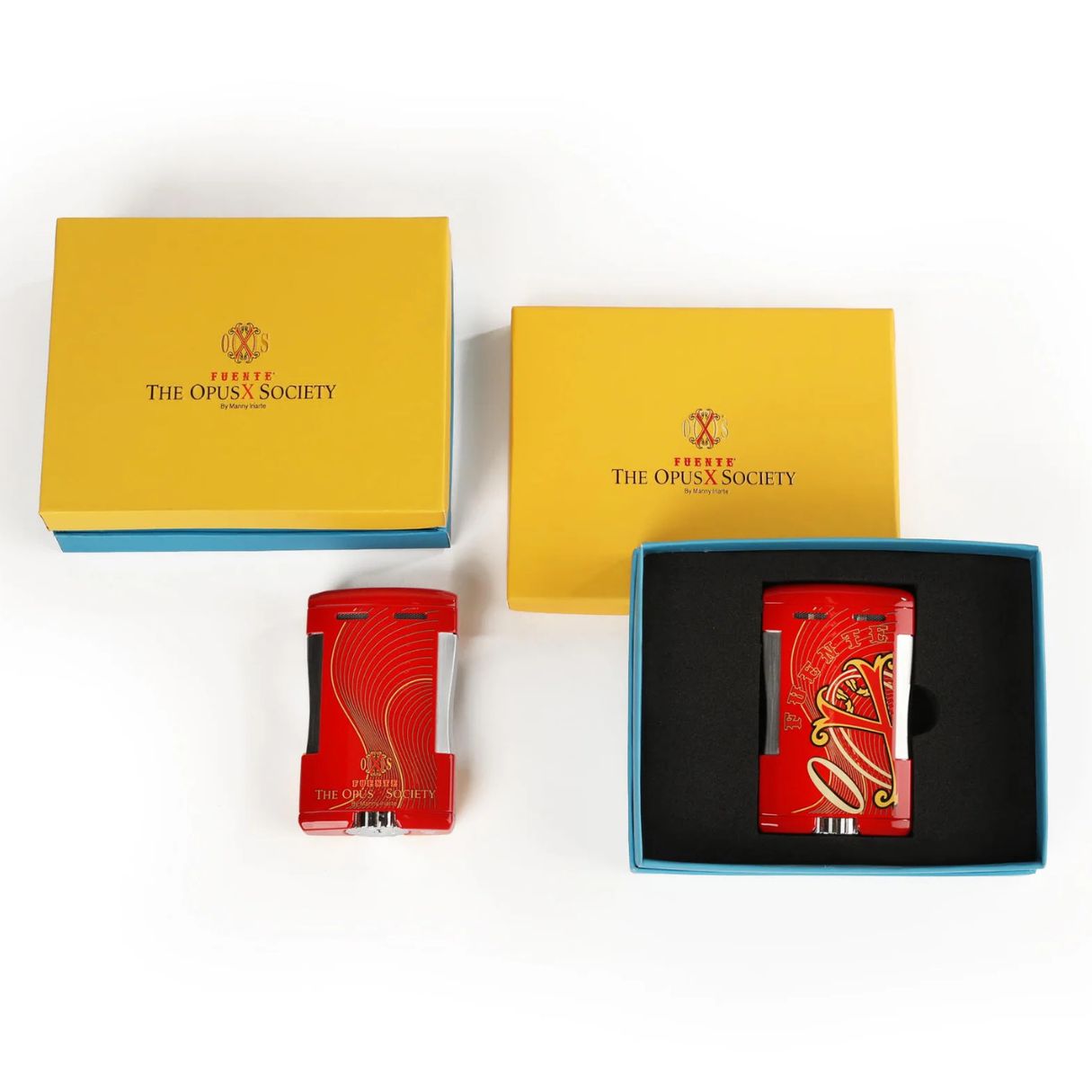 OpusX Society Torch Flame Triple Jet Tabletop Cigar Lighters