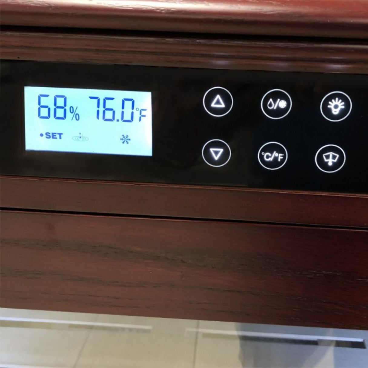 Prestige Reagan 4,000-Cigar Electric Humidor - Digital Control Panel