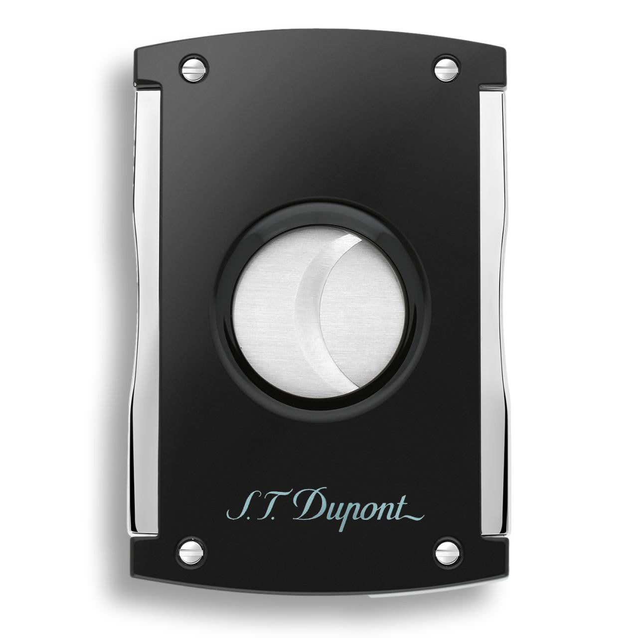 S.T. Dupont Maxijet Double Blade Cigar Cutters - Black Chrome - Main Image - Front Side