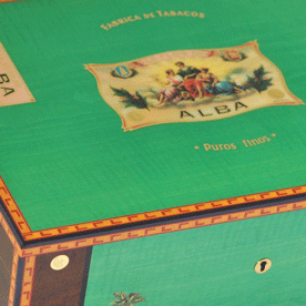 Elie Bleu Alba 75-Cigar Desktop Humidor