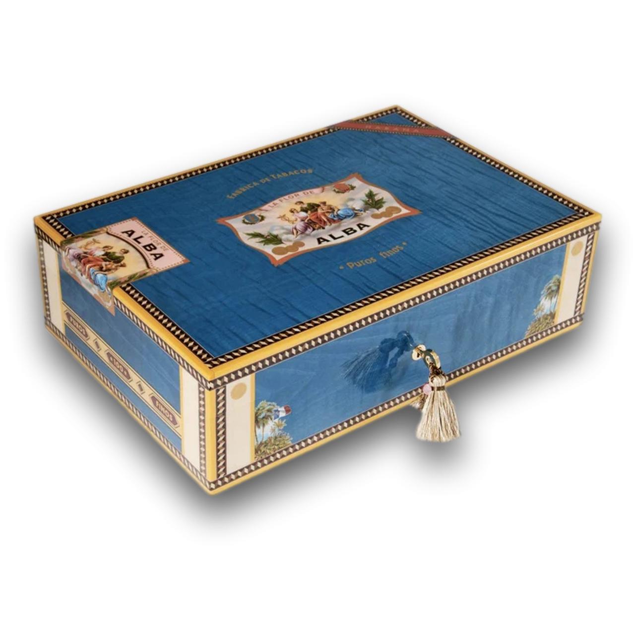 Elie Bleu Alba 110-Cigar Desktop Humidor