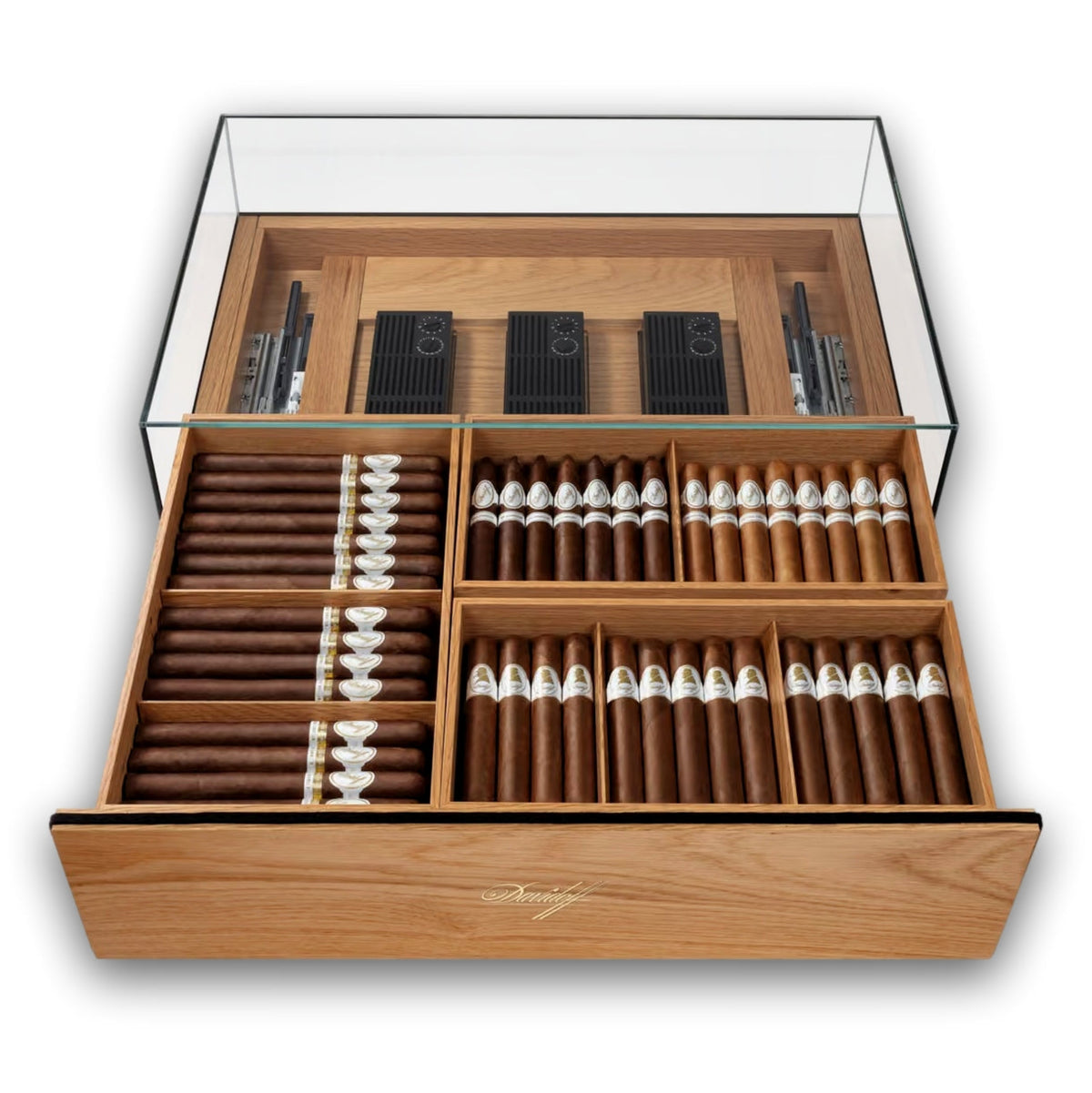 Davidoff Urban Architecture 135-Cigar Desktop Humidor - Open Tray