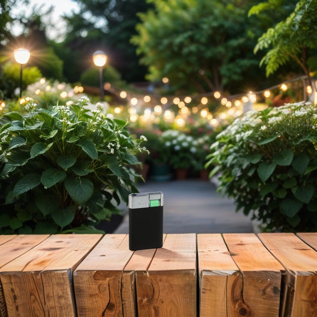 Zino Davidoff ZM Torch Flame Single Jet Cigar Lighter - Black & Mint - Lifestyle