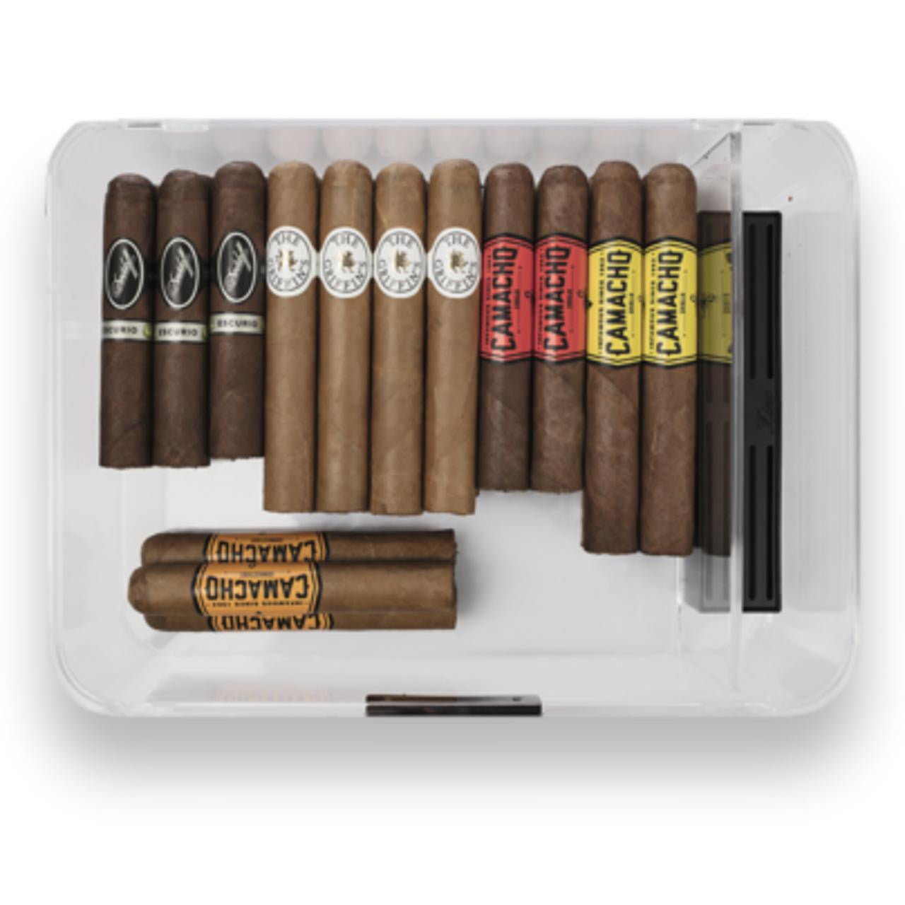 Zino Davidoff Acrylic 60-Cigar Desktop Humidors - Clear - Top
