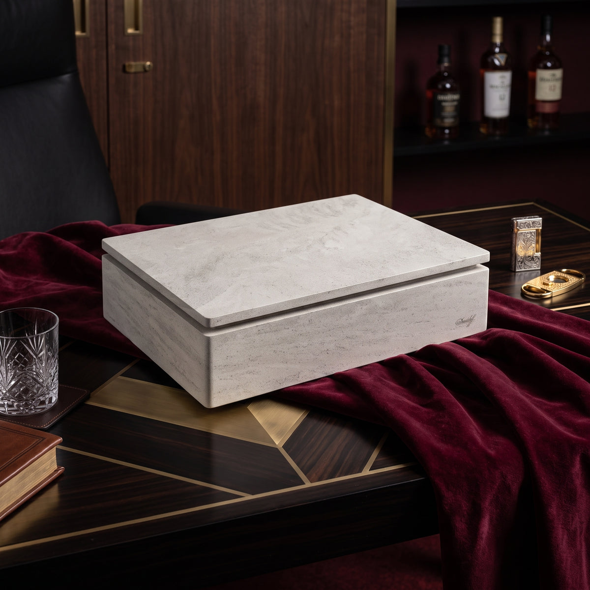 Davidoff Monolith 120-Cigar Desktop Humidor -Lifestyle Image