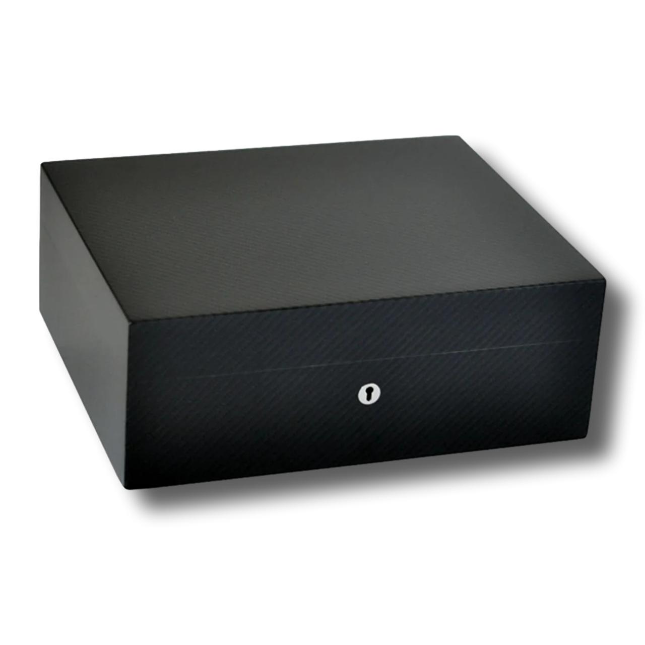 Elie Bleu Carbon Fiber 75-110 Cigar Desktop Humidor