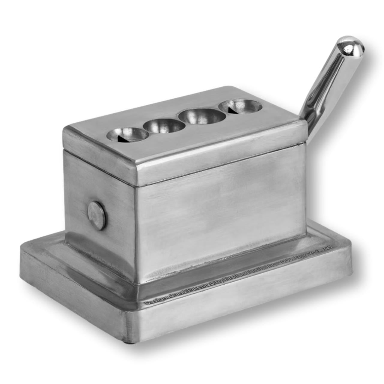 Quality Importers 60 Ring Gauge Stainless Steel Table Top Cigar Cutter - Right Facing