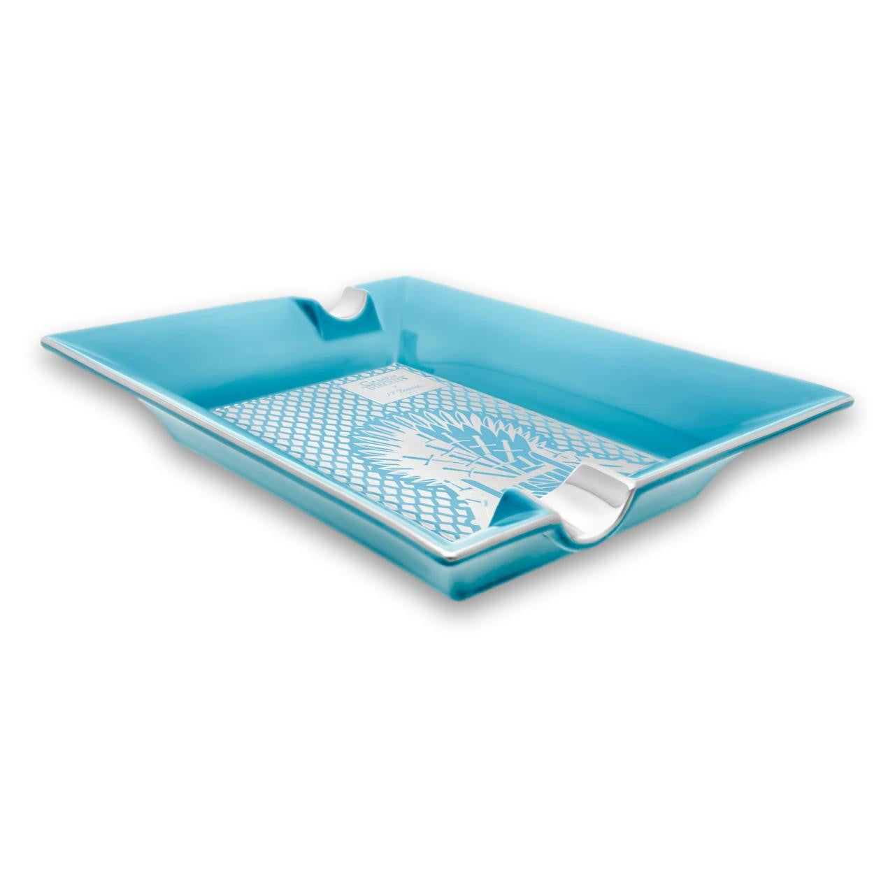 S.T. Dupont Game of Thrones Ice Large 2-Cigar Porcelain Ashtray - Left Facing