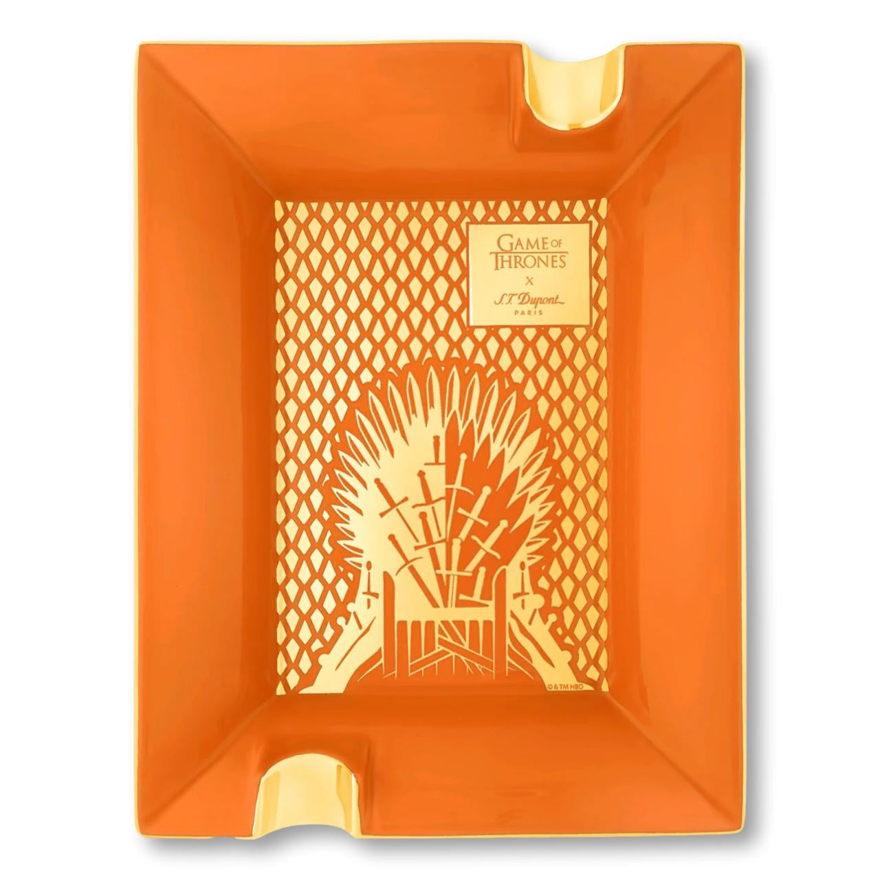 S.T. Dupont Game of Thrones Fire Large 2-Cigar Porcelain Ashtray