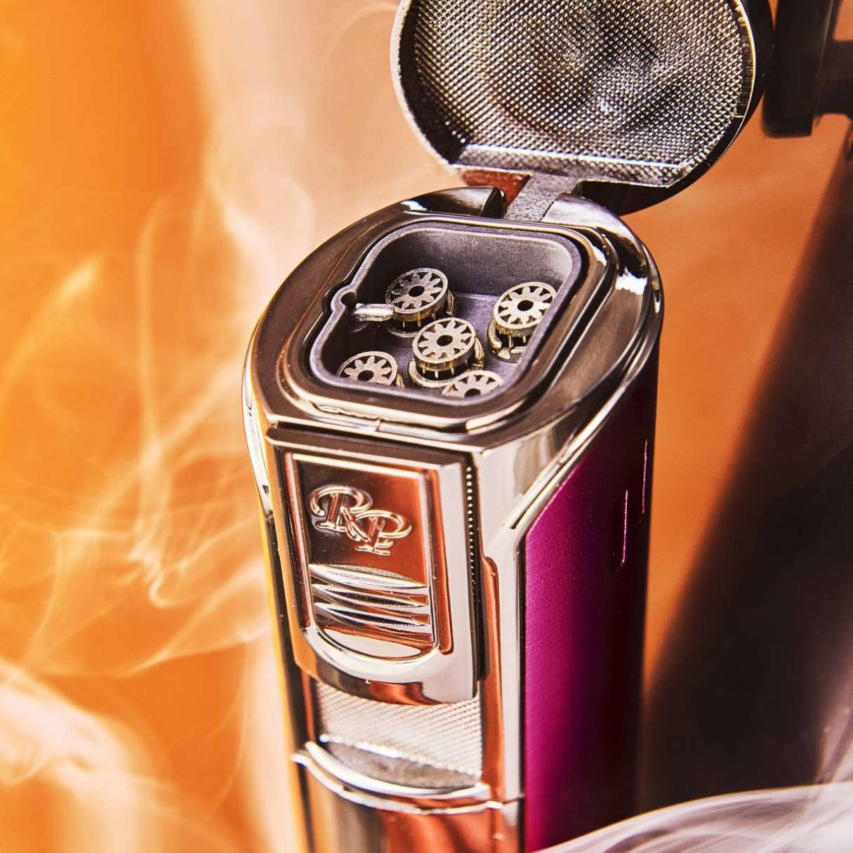 Rocky Patel Envoy Torch Flame Five Jet Cigar Lighter - Cap Open