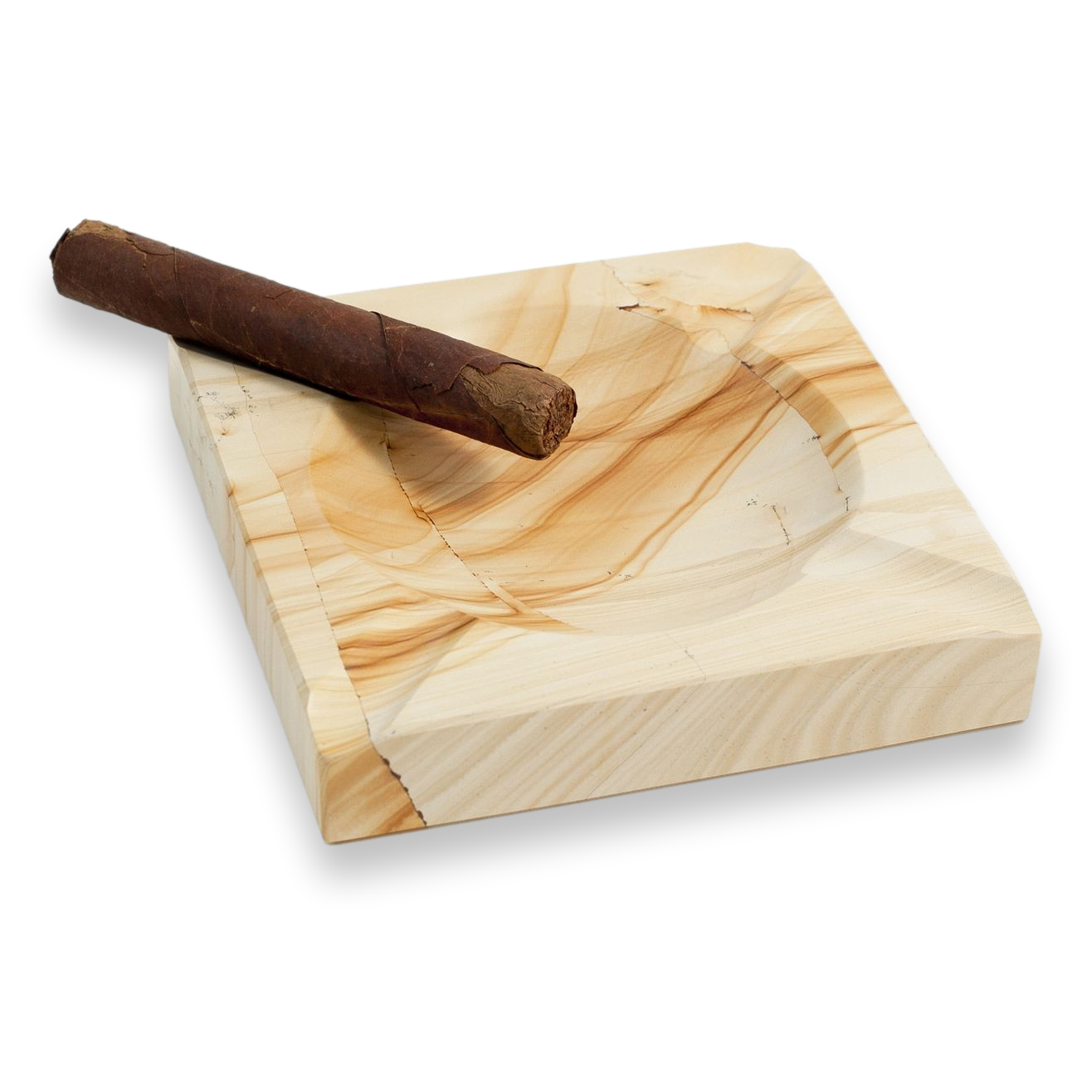 Bey-Berk Marble 4-Cigar Ashtrays