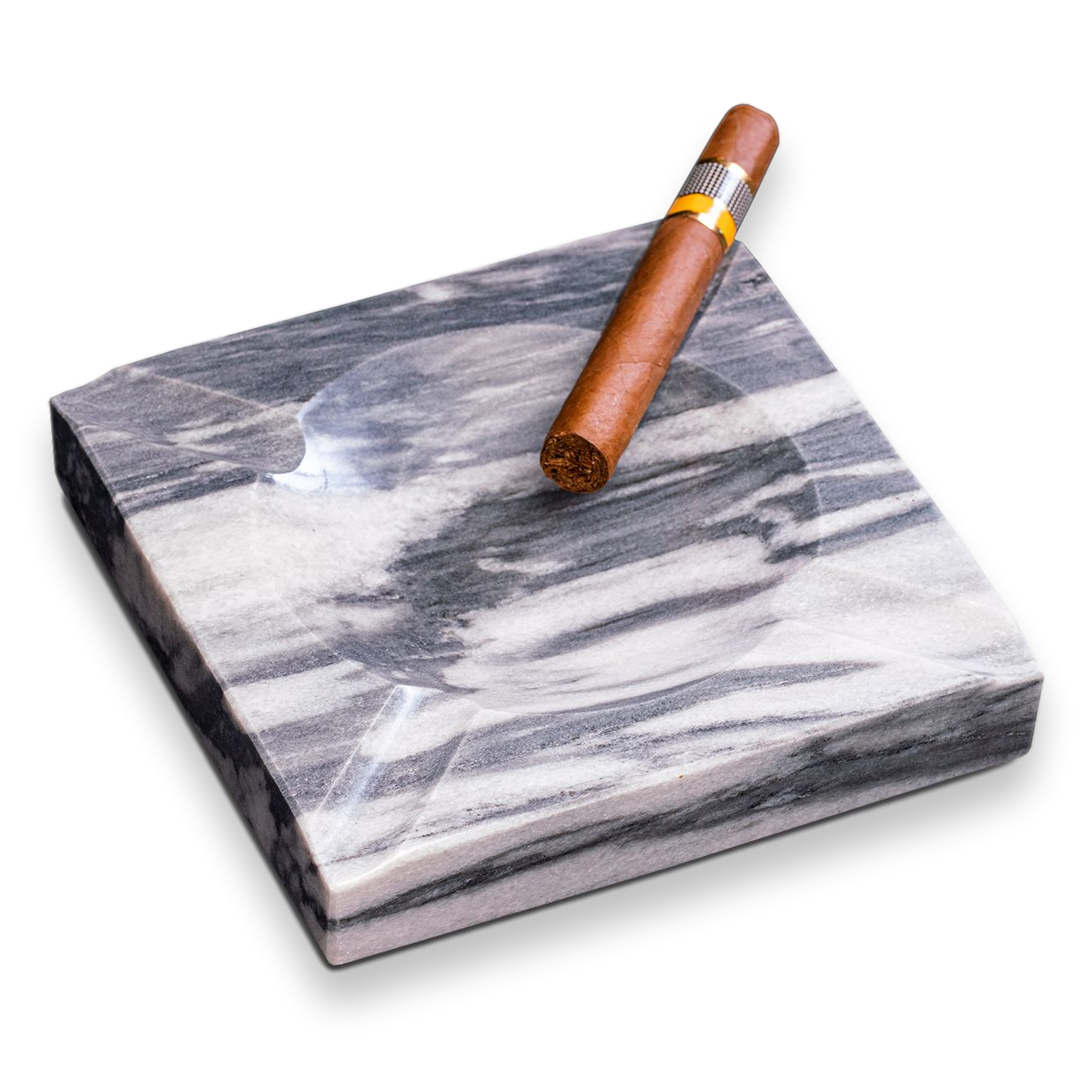 Bey-Berk Marble 4-Cigar Ashtrays