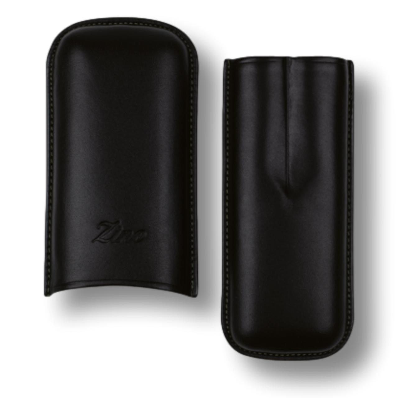 Davidoff Leather Soft Cigar Cases - Black & Mint R-2-Finger - Case when opened