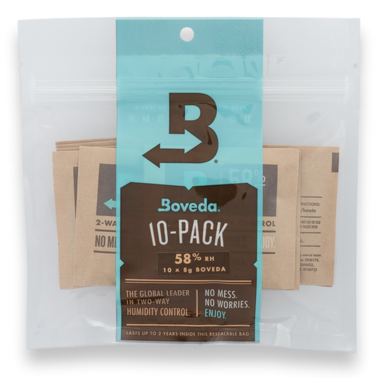 Boveda 58% Humidity Packs - 10-Count, Small 8g  - Packaging - Exterior - Front