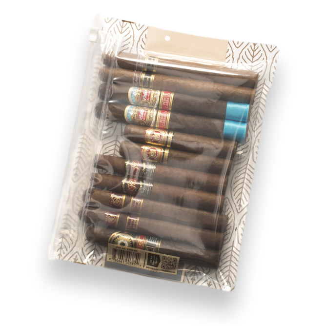 Boveda Medium 15-Cigar Humidor Bag - 1-Pack - Filled - with - Cigars - Side