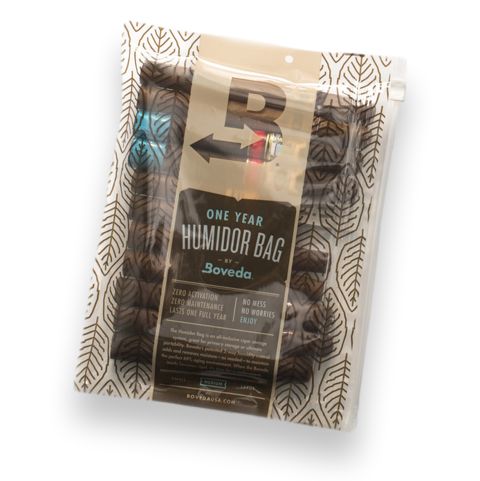 Boveda Medium 15-Cigar Humidor Bag - 1-Pack - Filled - with - Cigars - Front