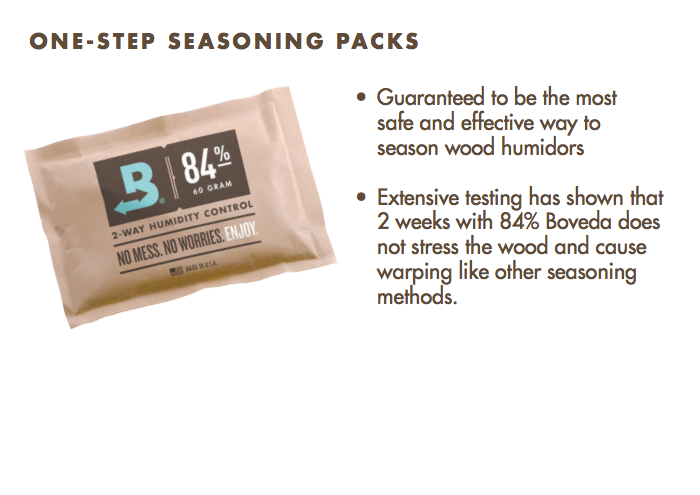 Boveda 84% RH Pack for Humidor Seasoning, Large 60 gram