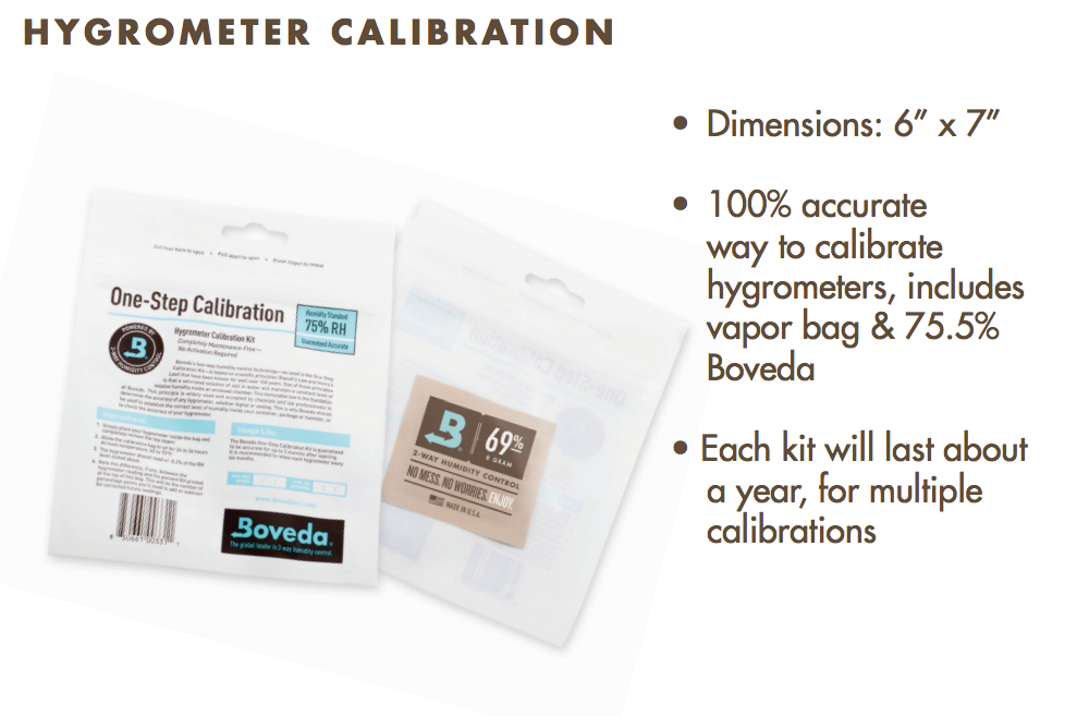 Boveda One-Step Hygrometer Calibration Kit - 75% RH