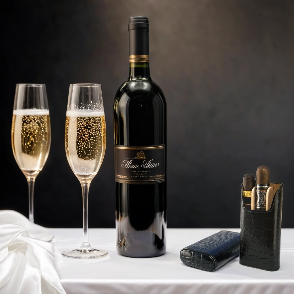 Brizard & Co Show Band Crocodile Black Leather 3-Finger Hard Cigar Case -Lifestyle