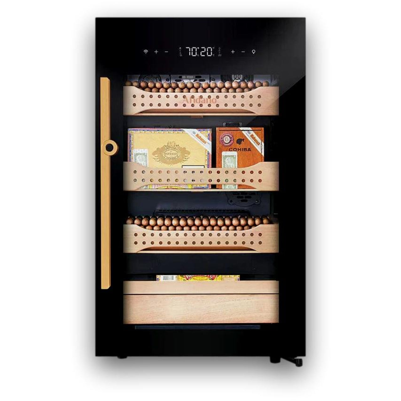 Afidano B2 Steel Series 850-Cigar Electric Humidor - Front SIde