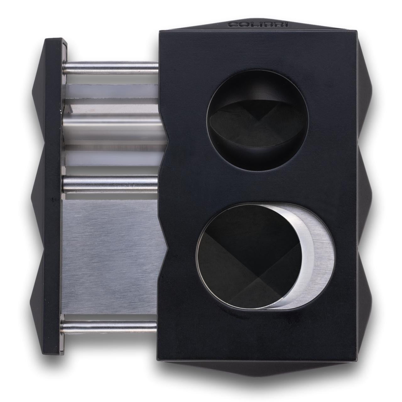 Colibri Quasar Dual Straight & V-Cut Cigar Cutters - Black - Black Blade