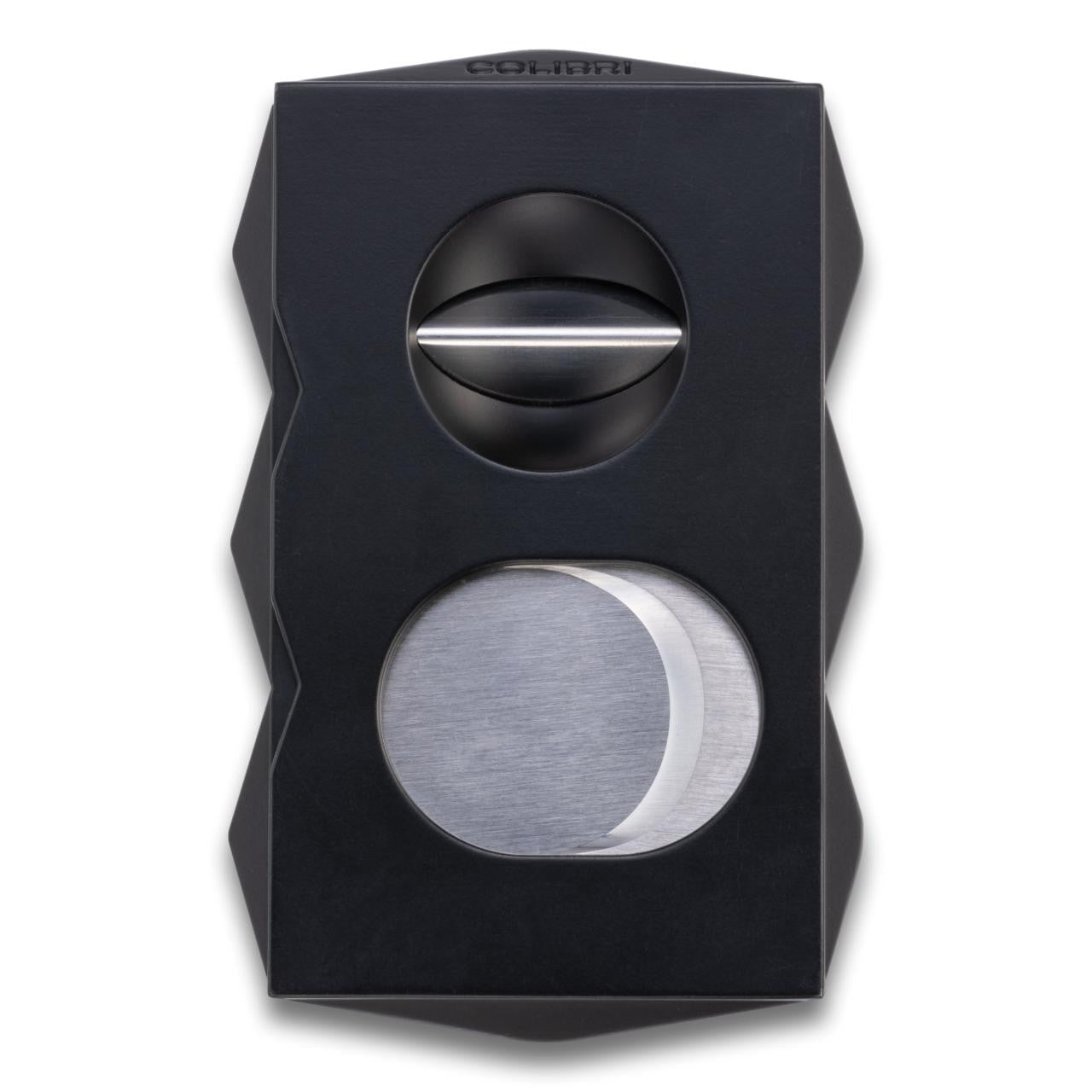 Colibri Quasar Dual Straight & V-Cut Cigar Cutters - Black - Back Side