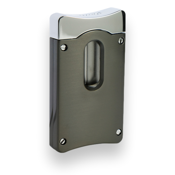 Caseti Wedge V-Cut Cigar Cutter - Gunmetal - Exterior Back
