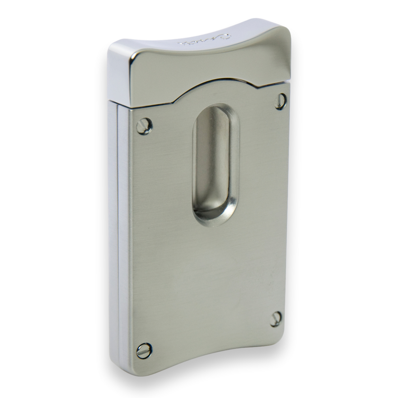 Caseti Wedge V-Cut Cigar Cutter - Satin Chrome - Exterior Back