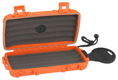 Cigar Caddy 3400 Blaze Orange Travel Humidor - 5 Cigars