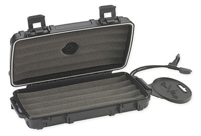 Cigar Caddy 3400 Matte Black Travel Humidor - 5 Cigars
