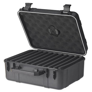 Cigar Caddy 40 Stick Matte Black Travel Humidor - 40 Cigars