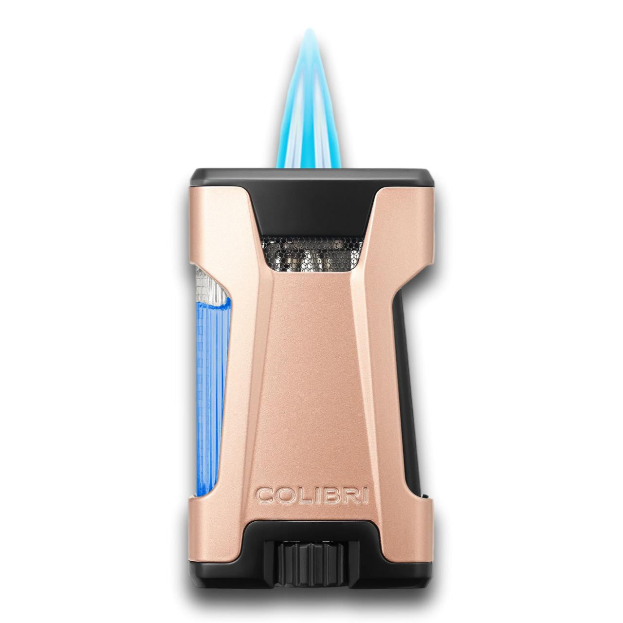 Colibri Rebel Torch Flame Double Jet Cigar Lighter - Rose Gold - Flame