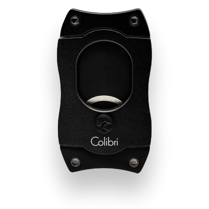 Colibri S-Cut with Black Blades Cigar Cutter - Black - Exterior Front