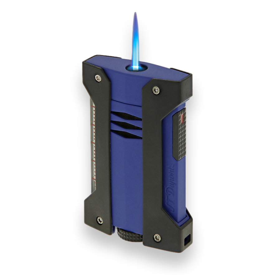 S.T. Dupont Defi Extreme Torch Flame Single Jet Cigar Lighter - Matte Black Ocean - Flame