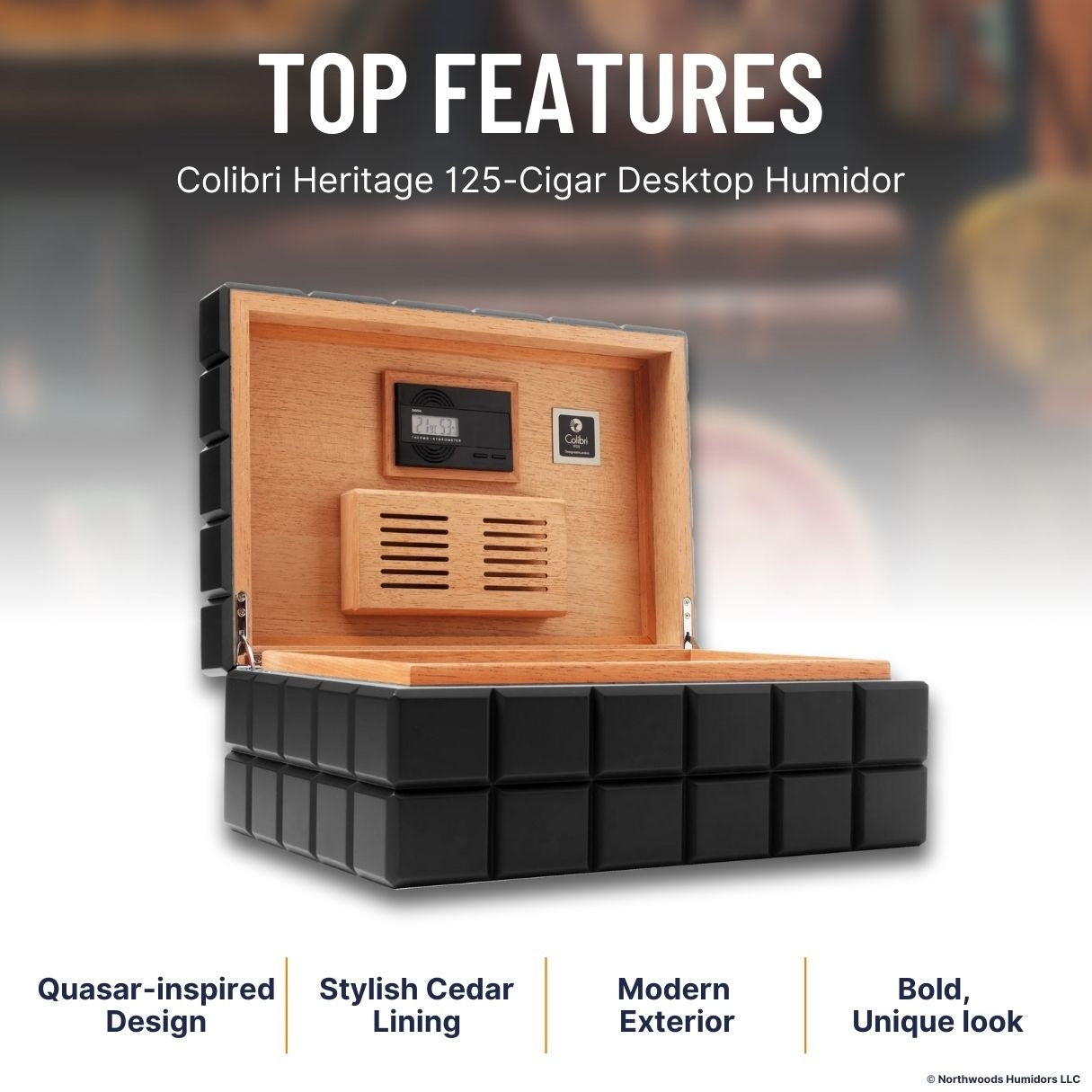 Colibri Heritage 125-Cigar Desktop Humidors