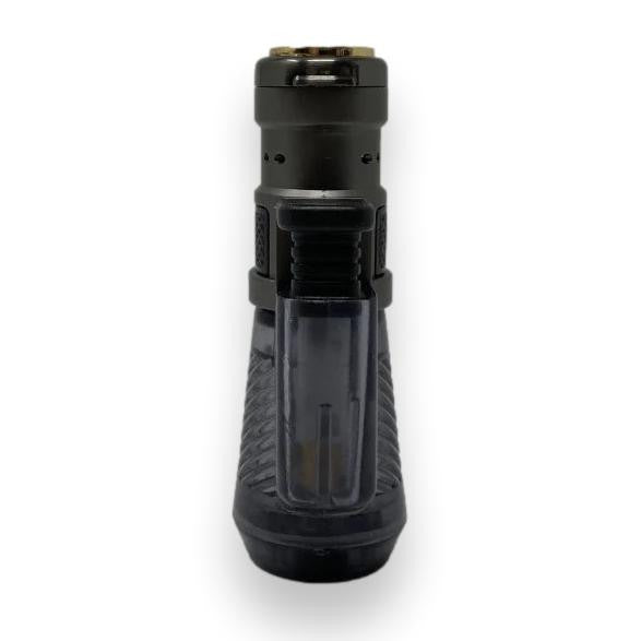 Daniel Marshall Cyclone Torch Flame Triple Jet Cigar Lighter - Charcoal - Left Facing